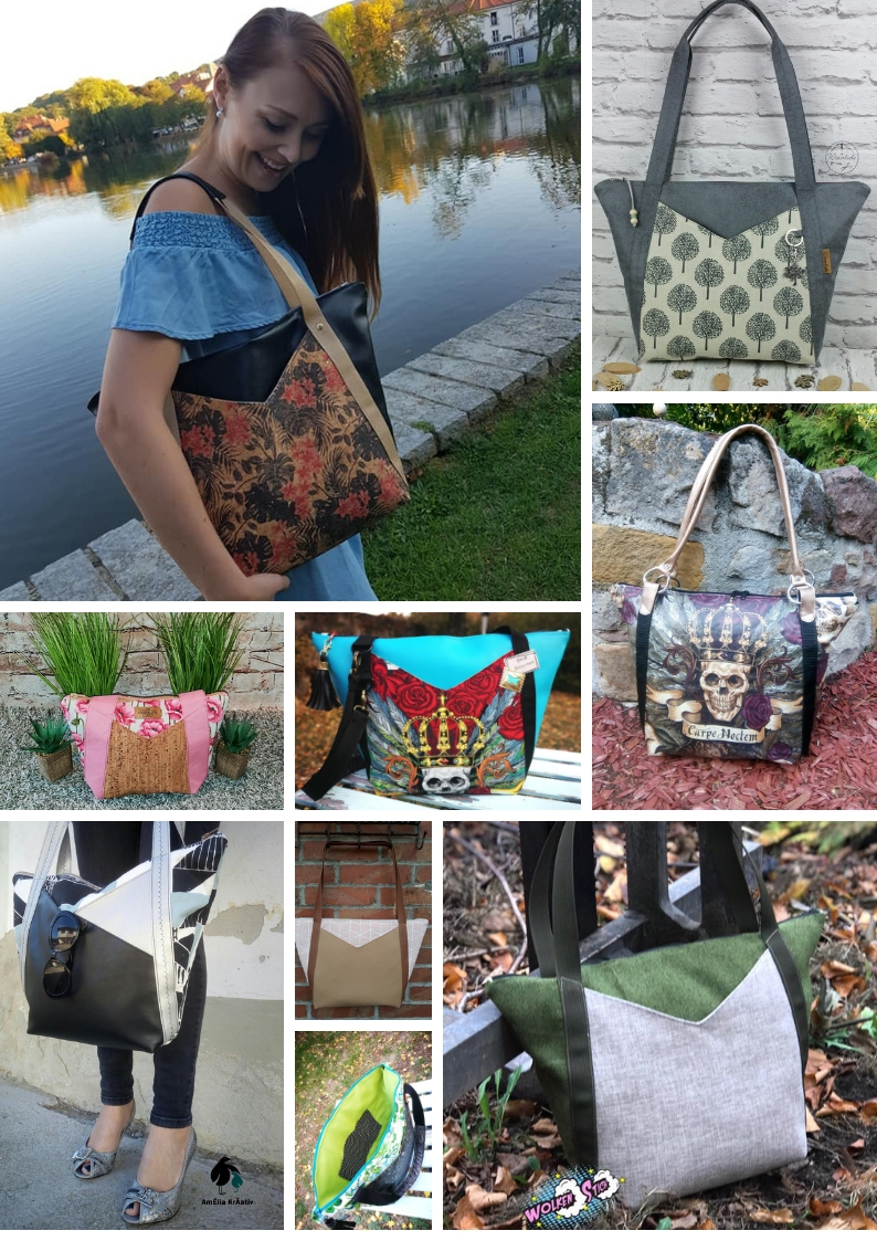 Schnittmuster Tasche Kira Zucker und Zimt Design