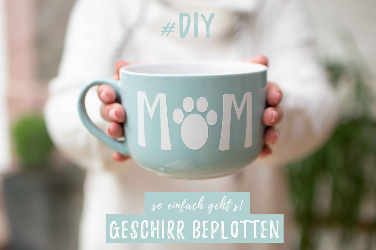 DIY Aleitung Geschirr beplotten