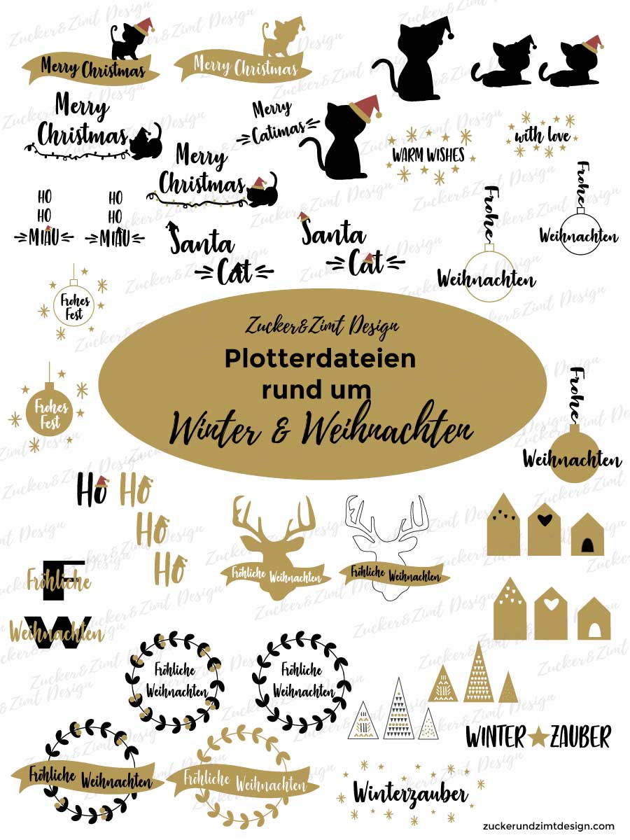 Plotterdateien Weihnachten und Winter