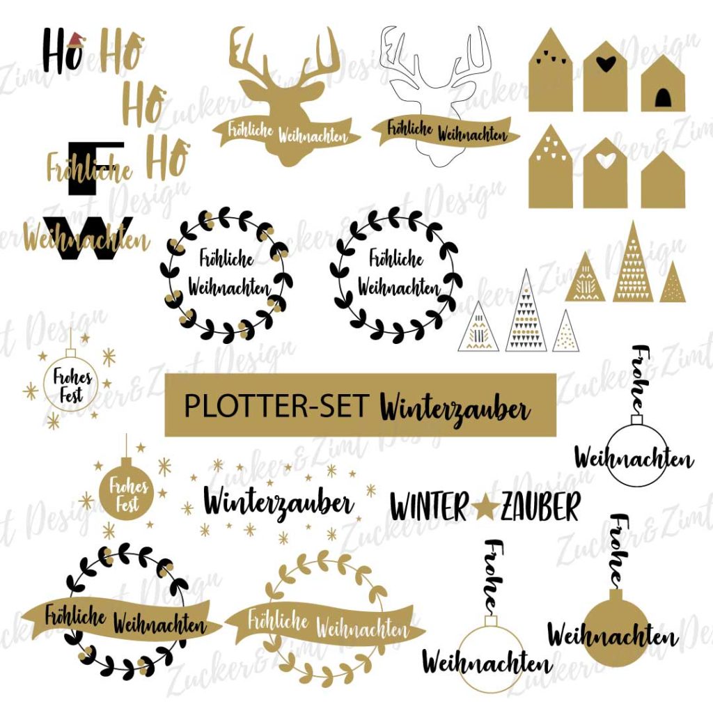 Neue Plotterdateien rund um Winter und Weihnachten - Zucker und Zimt Design