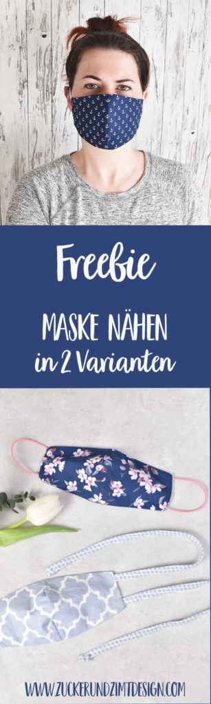Kostenloses Schnittmuster Behelfsatemschutzmaske mit Video in 2 Varianten - zuckerundzimtdesign.com
