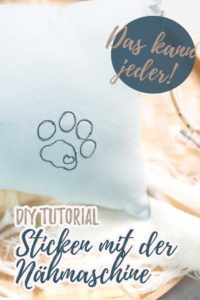 DIY Sticken und malen mit der normalen Nähmaschine - www.zuckerundzimtdesign.com